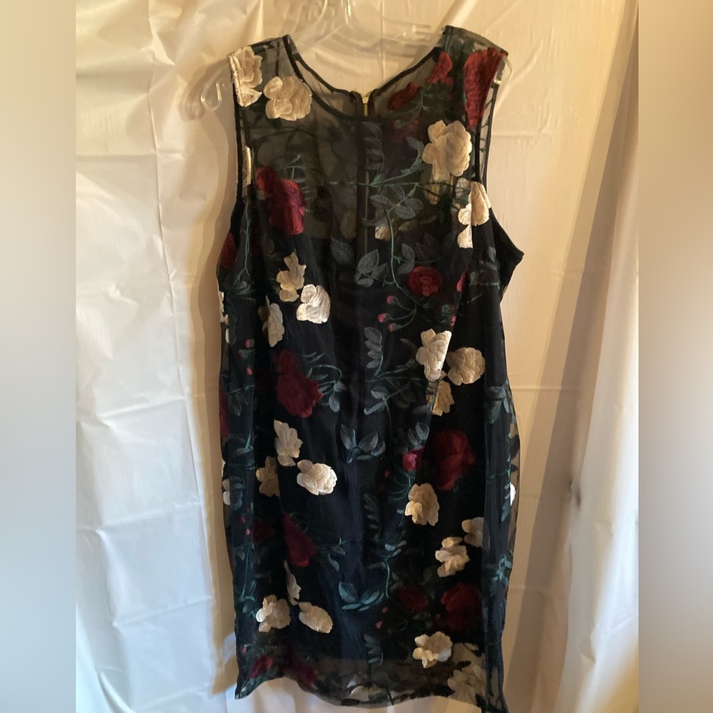 Calvin Klein Illusion Neckline Plus Size Dress